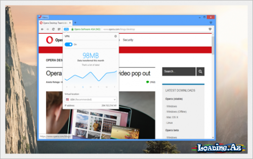 “Opera” səyahətçisi pulsuz VPN dəstəyi verəcək - Sun.Az