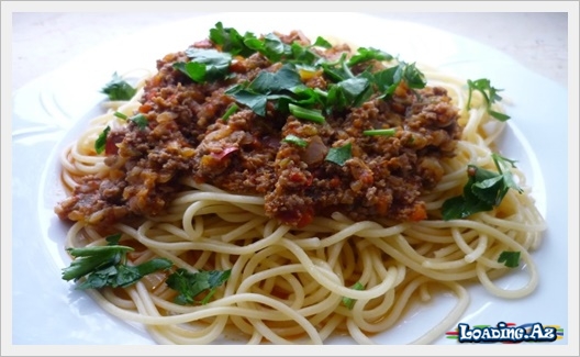 Qiyməli spagetti resepti - Sun.Az