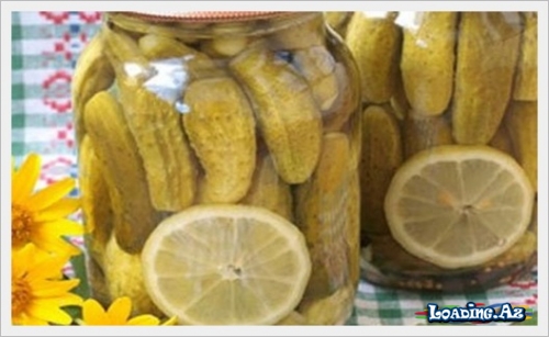 Limonla marinə edilmiş xiyar resepti - Sun.Az