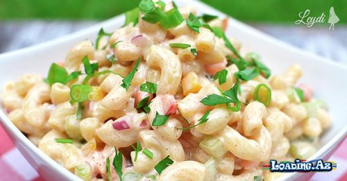 Qatıqlı makaron salatı
