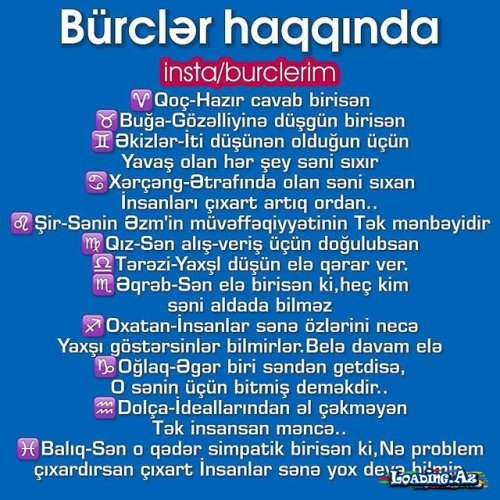Bəs sən nə bürcüsən? - Sun.Az