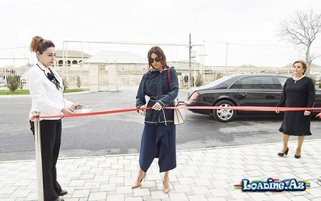 Mehriban Əliyeva bağçanın açılışında - fotolar - Sun.Az