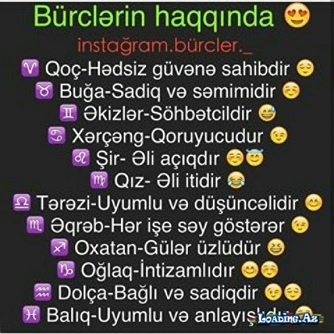 Bürclərin xüsusiyyətləri