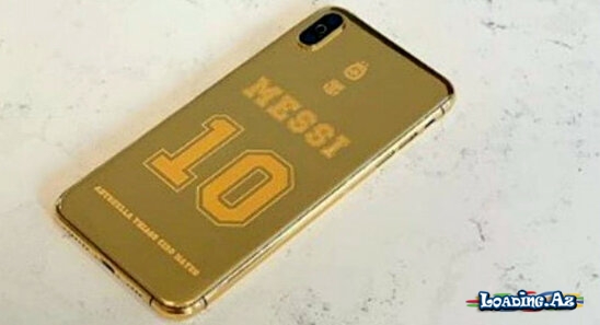 Messi telefonuna qızıl örtük çəkdirdi: Üstünə həyat yoldaşının adını yazdırdı – Foto - Sun.Az
