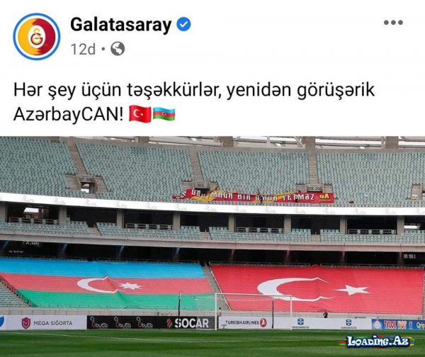"Qalatasaray" Azərbaycana təşəkkür etdi - Sun.Az