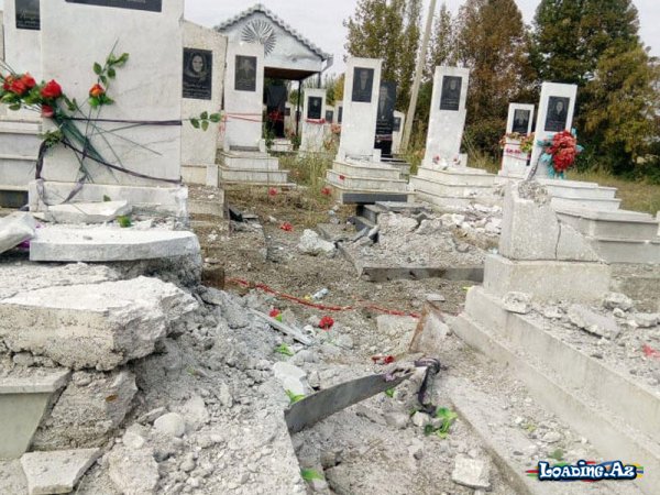 Ermənilər bu dəfə qəbiristanlığı dağıtdılar - FOTO