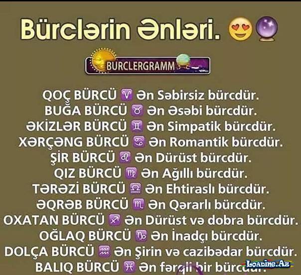 Bürclərin ənləri