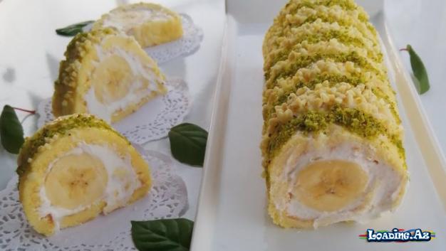 Çay Süfrəsinə Dadlı Bananlı Rulet