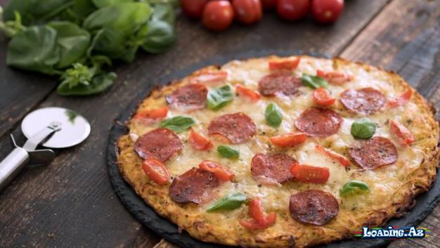 10 Dəqiqəyə Tavada Kartof Pizzası