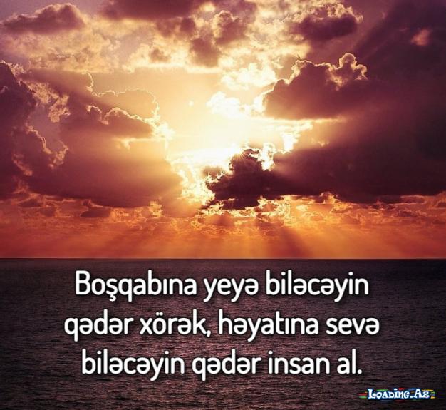Gözlərdəki ağrını görməyən ürəkdəki sevgini görə bilməz. - Sun.Az