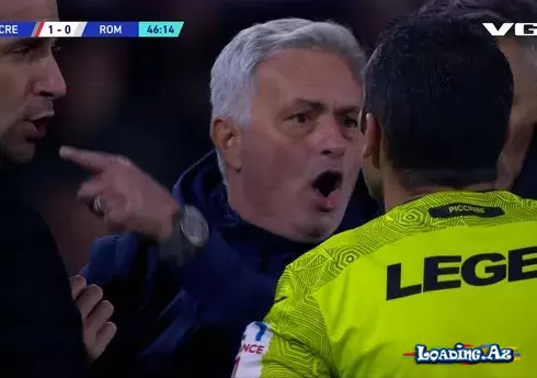 Mourinyo baş hakimi təhqir etdiyi üçün texniki zonadan qovulub