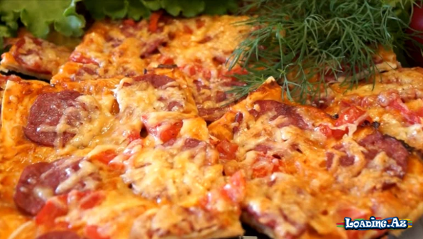 20 dəqiqəyə hazırlanan "lavaş pizza" - Sun.Az
