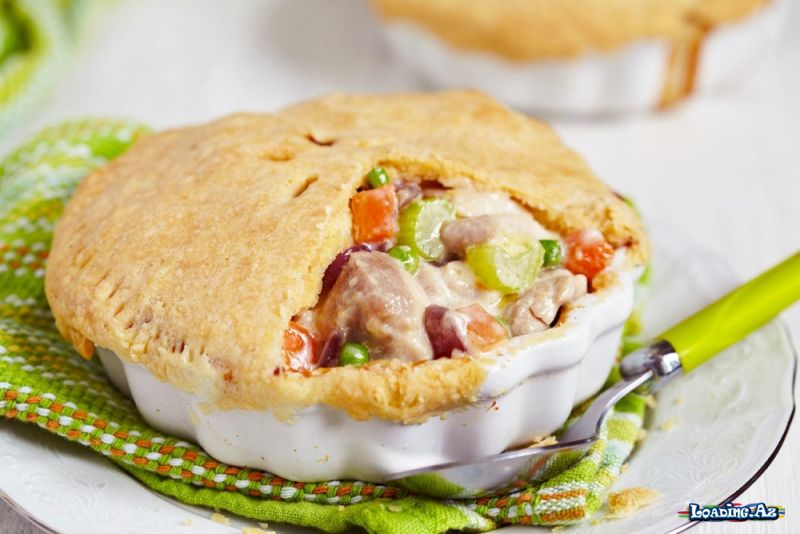 Tərəvəzli toyuqlu tart - Sun.Az