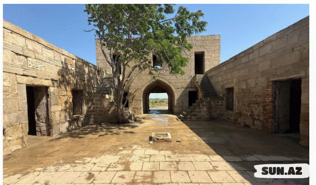 Tarixi karvansaraya qanunsuz müdaxilənin qarşısı alınıb - Sun.Az