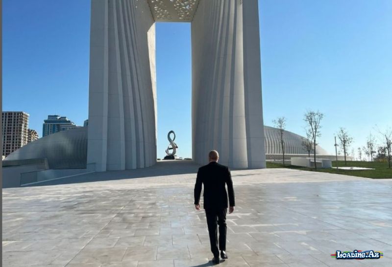 Prezident və xanımı Zəfər parkını ziyarət etdi - Sun.Az